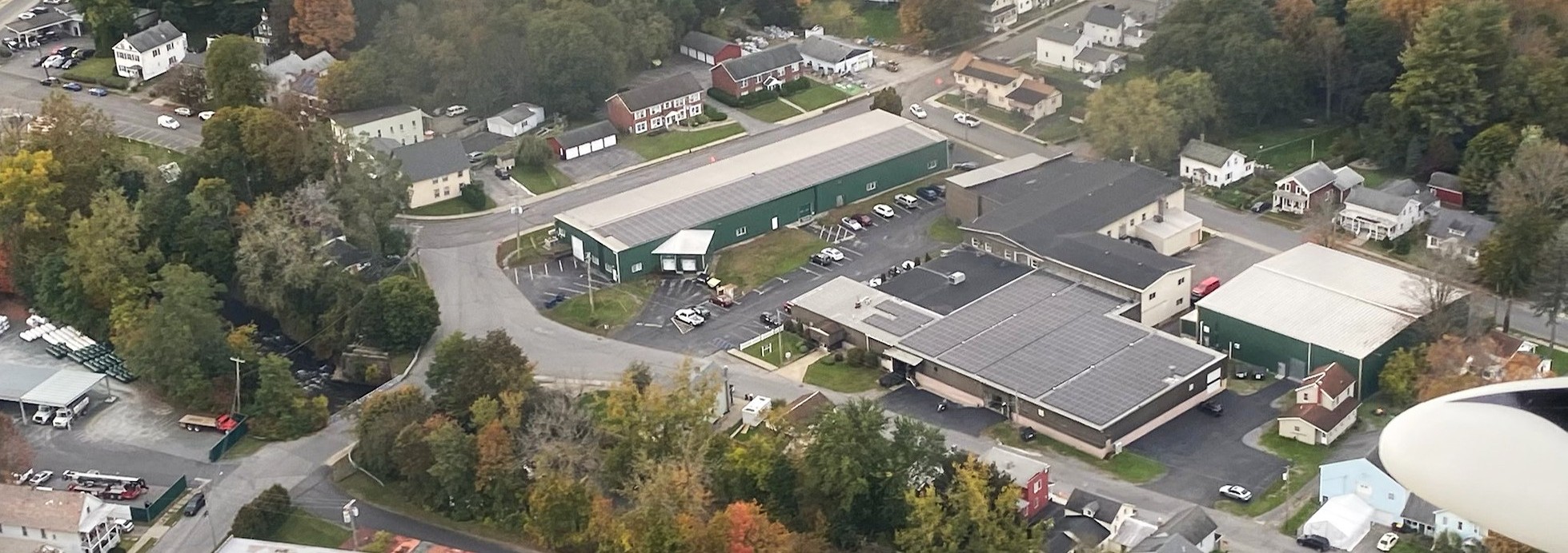 aerial view of buildings